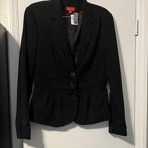 Black blazer Suit Jacket 3 button front & button cuffs size 10
